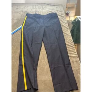 NWT‎ Flying Cross FX Uniform Pants Mens 34 Reg Black Straight Leg Yellow stripe